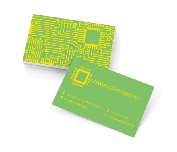 Mikroprocesor , Telekomunikacja i Internet, Serwis komputerowy - Wizytówki Netprint szablony online