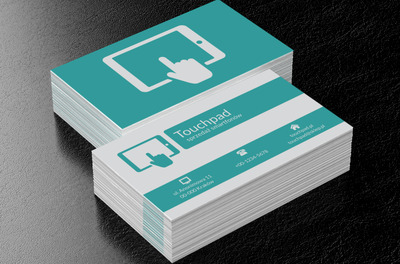 Turkusowy touchpad, Telekomunikacja i Internet, Telefony komórkowe / Smartfony - Wizytówki Netprint