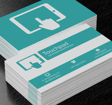 Turkusowy touchpad, Telekomunikacja i Internet, Telefony komórkowe / Smartfony - Wizytówki Netprint