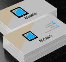 Tablet  z niebieskim ekranem, Telekomunikacja i Internet, Telefony komórkowe / Smartfony - Wizytówki Netprint