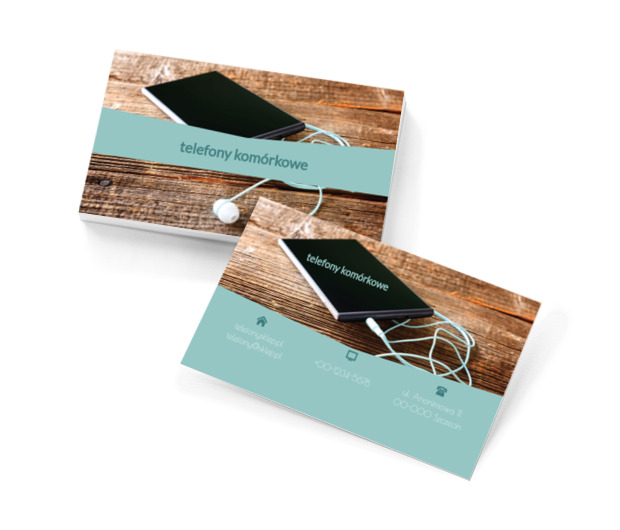 Tablet na deskach, Telekomunikacja i Internet, Telefony komórkowe / Smartfony - Wizytówki Netprint szablony online