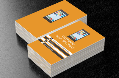 Kolorowy smartfon, Telekomunikacja i Internet, Telefony komórkowe / Smartfony - Wizytówki Netprint