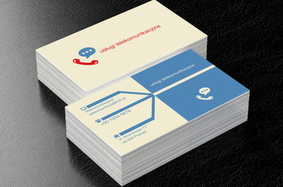 Czerwona słuchawka, Telekomunikacja i Internet, Usługi telekomunikacyjne - Wizytówki Netprint