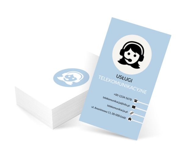 Telemarketerka, Telekomunikacja i Internet, Usługi telekomunikacyjne - Wizytówki Netprint szablony online