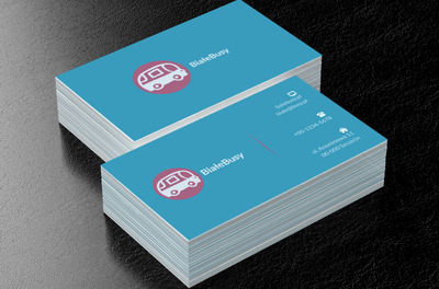 Biały bus w czerwonym kole, Transport, Busy - Wizytówki Netprint