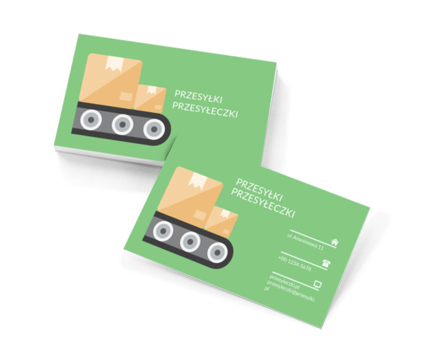 Przesyłki na taśmie, Transport, Przesyłki - Wizytówki Netprint szablony online