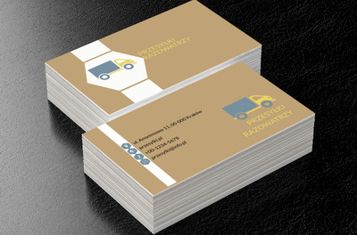 Szara ciężarówka, Transport, Przesyłki - Wizytówki Netprint