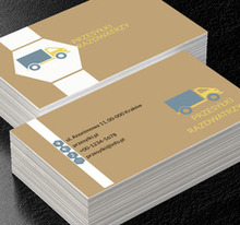 Szara ciężarówka, Transport, Przesyłki - Wizytówki Netprint