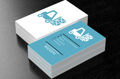 Niebieski wózek widłowy, Transport, Przesyłki - Wizytówki Netprint