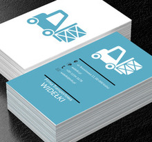 Niebieski wózek widłowy, Transport, Przesyłki - Wizytówki Netprint