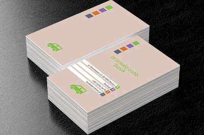 Zielony autobusik, Transport, Przewóz osób - Wizytówki Netprint