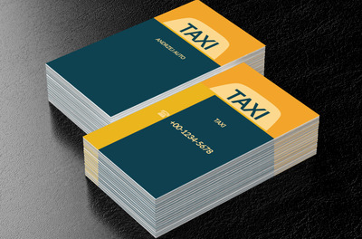 Niebieski znak taxi, Transport, Taxi - Wizytówki Netprint