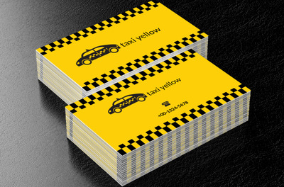 Czarna taksówka, Transport, Taxi - Wizytówki Netprint