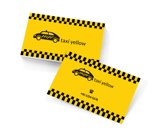 Czarna taksówka, Transport, Taxi - Wizytówki Netprint szablony online