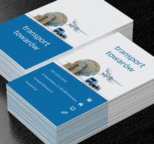 Samolot, paczki i Ziemia, Transport, Transport Towarów - Wizytówki Netprint