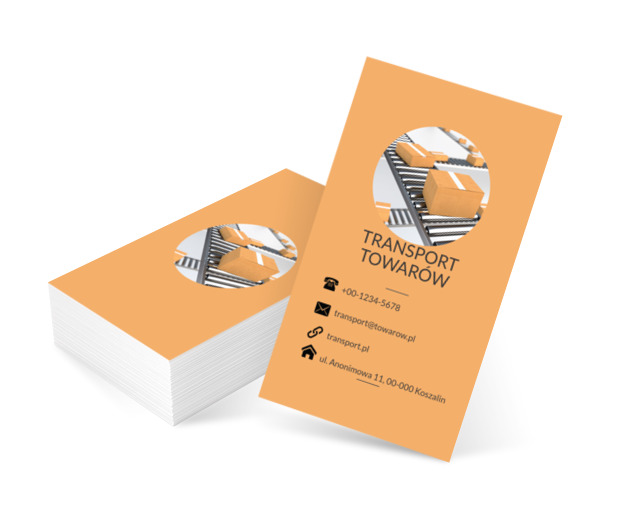 Paczki w sortowni, Transport, Transport Towarów - Wizytówki Netprint szablony online