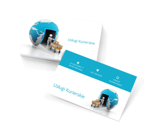 Otwierający się świat, Transport, Usługi kurierskie - Wizytówki Netprint szablony online