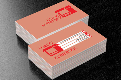Czerwony otwarty karton, Transport, Usługi kurierskie - Wizytówki Netprint