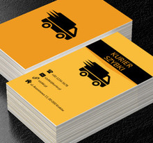 Pędzący czarny samochód, Transport, Usługi kurierskie - Wizytówki Netprint