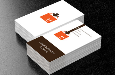 Pomarańczowa przesyłka, Transport, Usługi kurierskie - Wizytówki Netprint