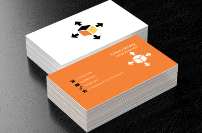 Kolorowy sześcian, Transport, Usługi kurierskie - Wizytówki Netprint