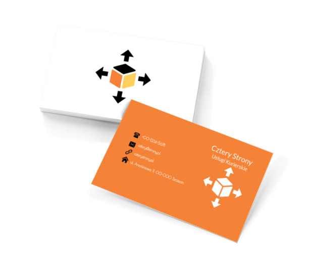 Kolorowy sześcian, Transport, Usługi kurierskie - Wizytówki Netprint szablony online