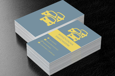 Trzy żółte samochody, Transport, Wypożyczalnia samochodów - Wizytówki Netprint