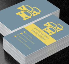 Trzy żółte samochody, Transport, Wypożyczalnia samochodów - Wizytówki Netprint