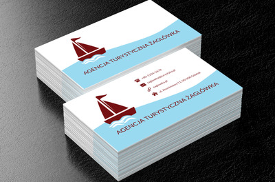 Łódka na morzu, Turystyka, Agencja turystyczna - Wizytówki Netprint