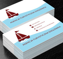 Łódka na morzu, Turystyka, Agencja turystyczna - Wizytówki Netprint