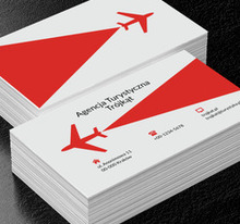 Czerwony samolot, Turystyka, Agencja turystyczna - Wizytówki Netprint