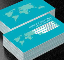 Niebieska mapa świata, Turystyka, Agencja turystyczna - Wizytówki Netprint