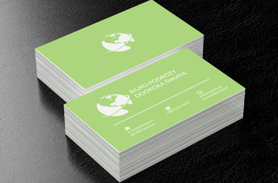 Biała kula ziemska, Turystyka, Biuro podróży - Wizytówki Netprint