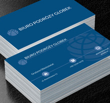 Błękitny glob ziemski, Turystyka, Biuro podróży - Wizytówki Netprint