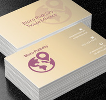 Fioletowy glob, Turystyka, Biuro podróży - Wizytówki Netprint