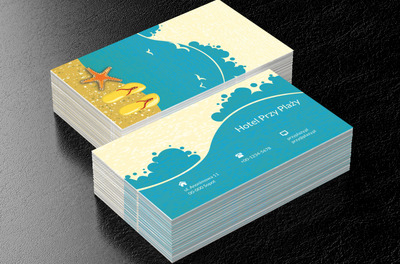 Nadmorska plaża, Turystyka, Hotel, Motel, Pensjonat  - Wizytówki Netprint