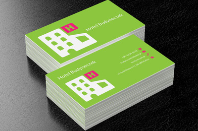 Biały duży budynek, Turystyka, Hotel, Motel, Pensjonat  - Wizytówki Netprint