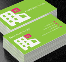 Biały duży budynek, Turystyka, Hotel, Motel, Pensjonat  - Wizytówki Netprint