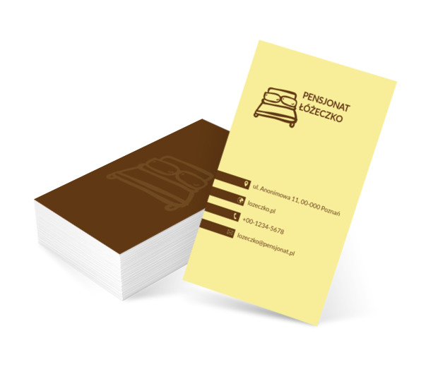 Łóżko hotelowe, Turystyka, Hotel, Motel, Pensjonat  - Wizytówki Netprint szablony online