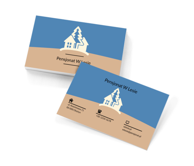 Białe domki, Turystyka, Hotel, Motel, Pensjonat  - Wizytówki Netprint szablony online