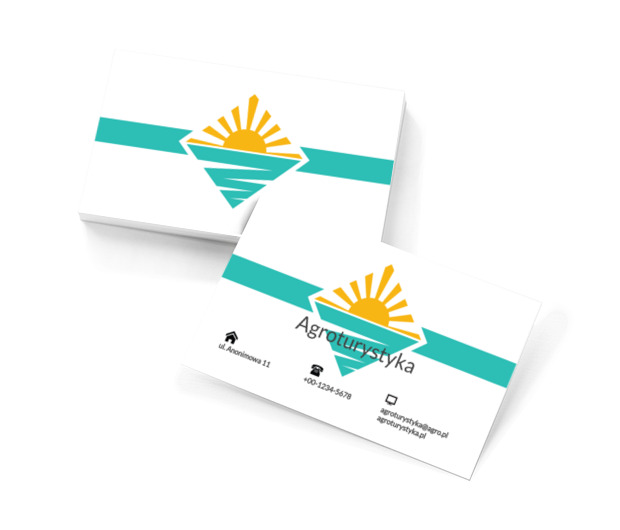 Słońce i jezioro, Turystyka, Agroturystyka - Wizytówki Netprint szablony online