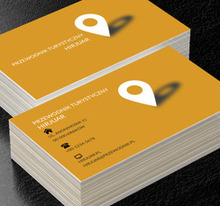 Biały znak lokalizacji, Turystyka, Przewodnik turystyczny - Wizytówki Netprint