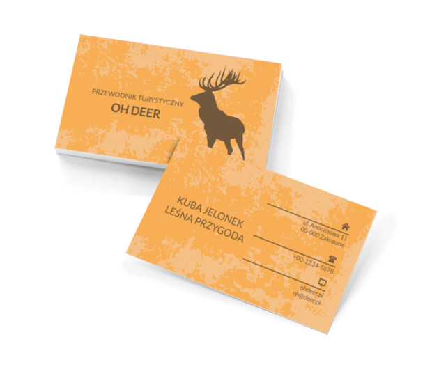 Brązowy jeleń, Turystyka, Przewodnik turystyczny - Wizytówki Netprint szablony online