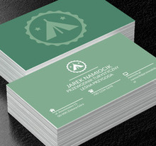 Namiot górski na zielonym tle, Turystyka, Przewodnik turystyczny - Wizytówki Netprint