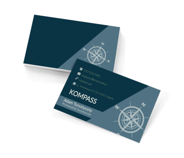 Jasna róża wiatrów, Turystyka, Przewodnik turystyczny - Wizytówki Netprint szablony online
