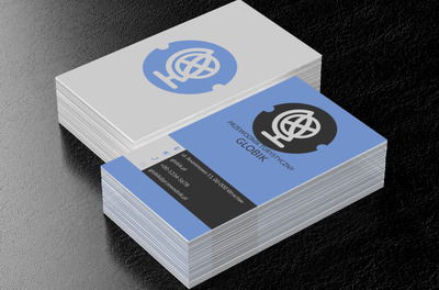 Szary globus w niebieskim kole, Turystyka, Przewodnik turystyczny - Wizytówki Netprint