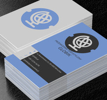 Szary globus w niebieskim kole, Turystyka, Przewodnik turystyczny - Wizytówki Netprint