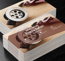 Srebrny syfon, Usługi domowe, Hydraulik - Wizytówki Netprint