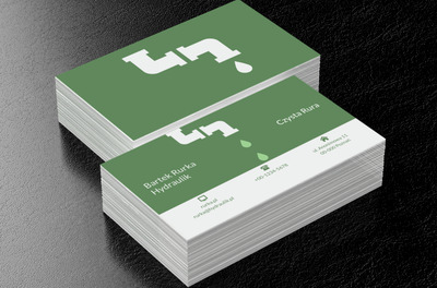 Kapiący biały kran, Usługi domowe, Hydraulik - Wizytówki Netprint