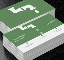 Kapiący biały kran, Usługi domowe, Hydraulik - Wizytówki Netprint